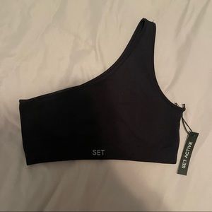 Set Active SCULPTFLEX Ribbed One Shoulder Bra